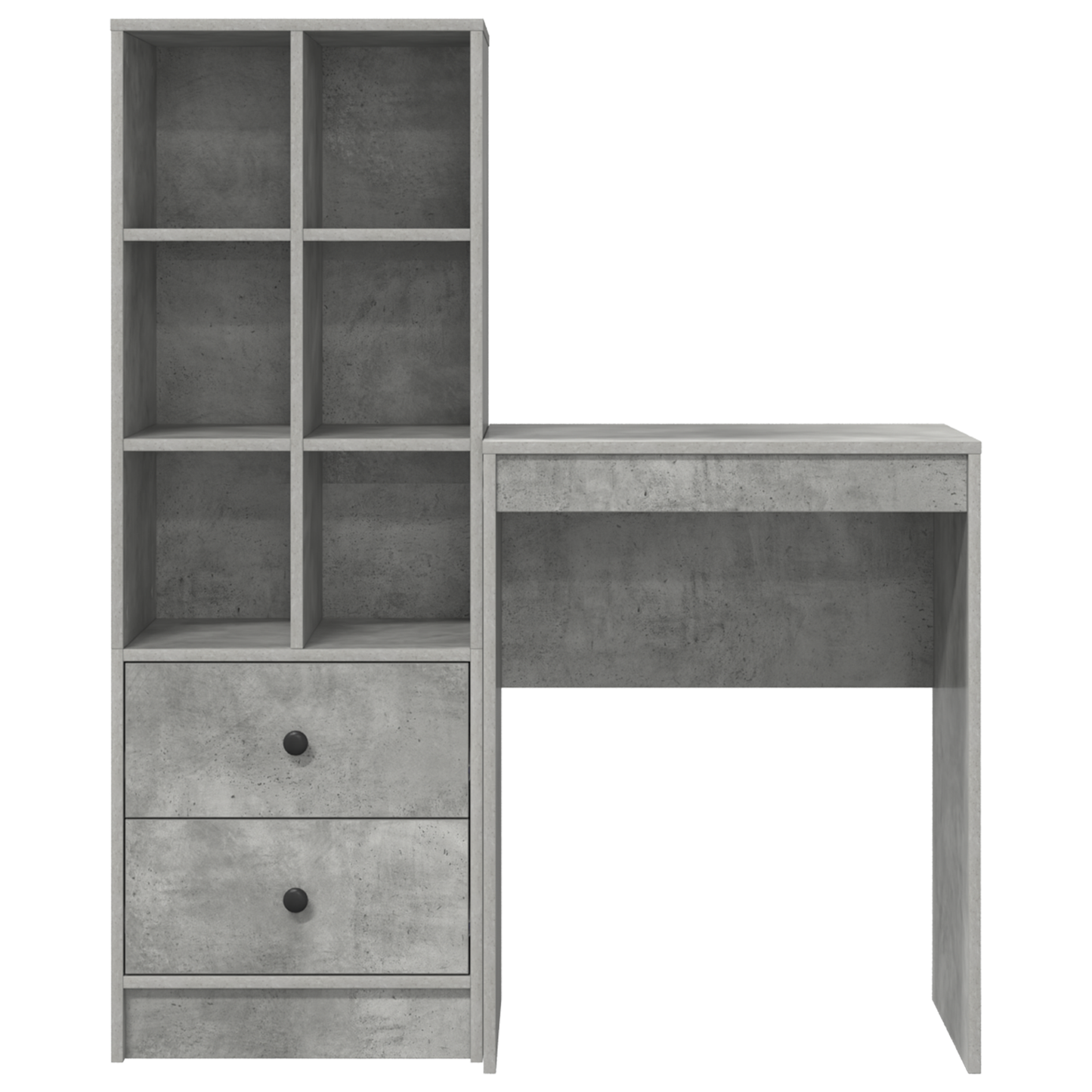 vidaXL Bureaux avec tiroirs 2 pcs Gris béton
