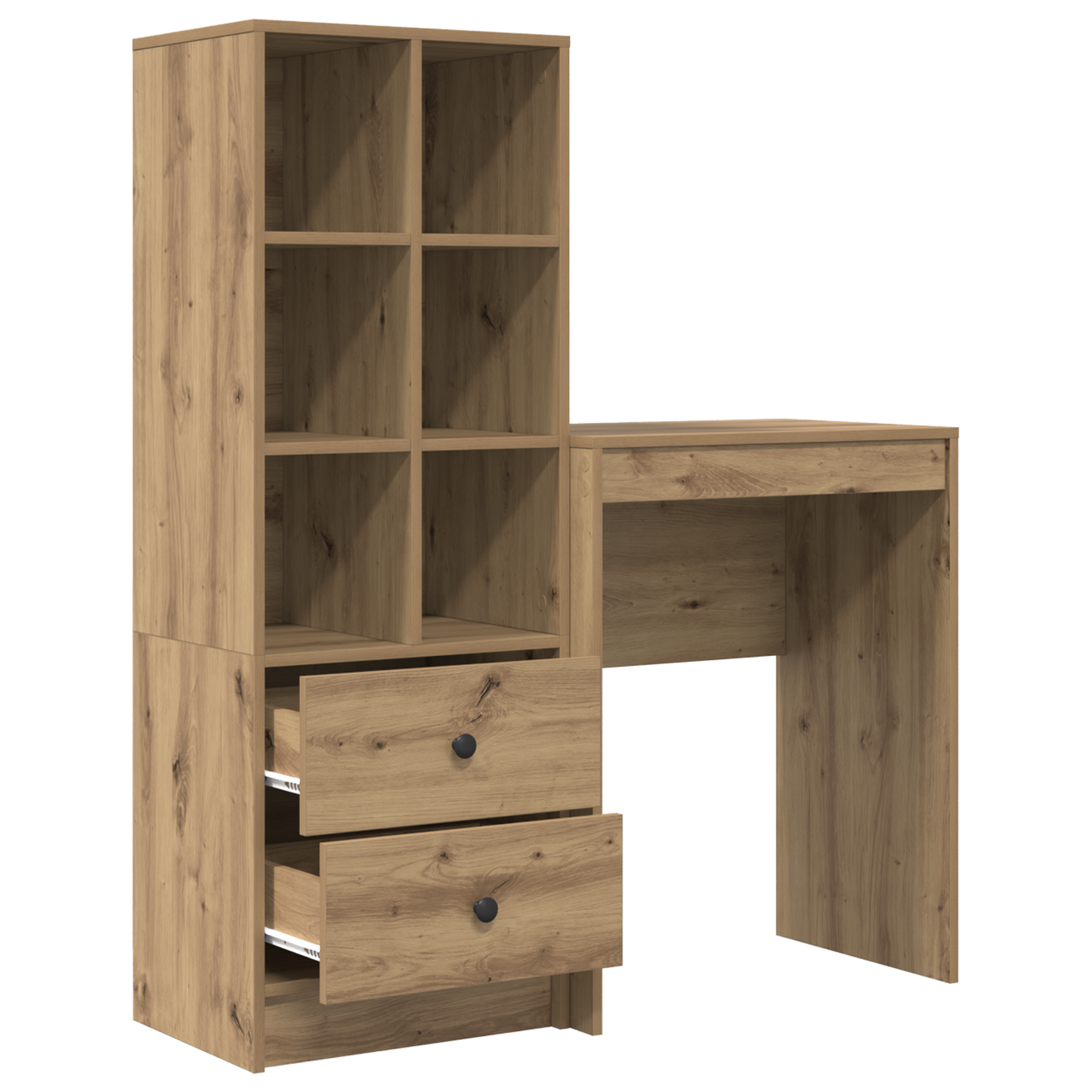 vidaXL Schreibtisch mit Schubladen 2 pcs Artisan-Eiche