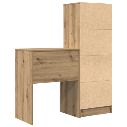 vidaXL Schreibtisch mit Schubladen 2 pcs Artisan-Eiche