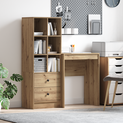vidaXL Schreibtisch mit Schubladen 2 pcs Artisan-Eiche