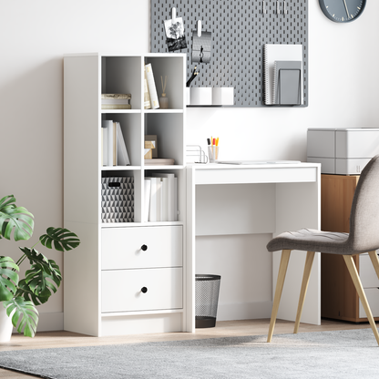 vidaXL Schreibtisch mit Schubladen 2 pcs Weiß