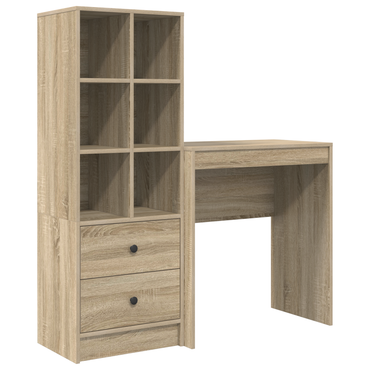 vidaXL Schreibtisch mit Schubladen 2 pcs Sonoma-Eiche