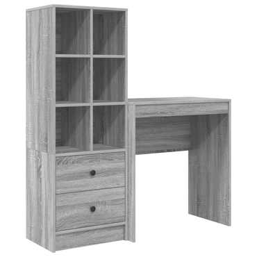 vidaXL Schreibtisch mit Schubladen 2 pcs Graues Sonoma