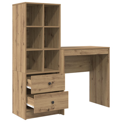 vidaXL Schreibtisch mit Schubladen 2 pcs Artisan-Eiche