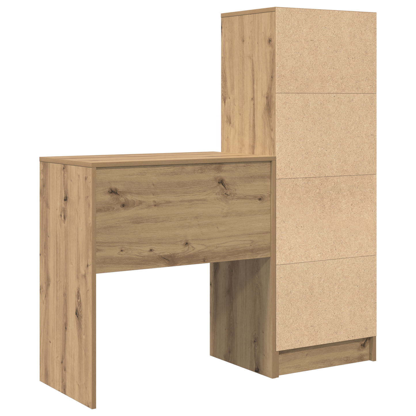 vidaXL Schreibtisch mit Schubladen 2 pcs Artisan-Eiche