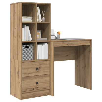 vidaXL Schreibtisch mit Schubladen 2 pcs Artisan-Eiche