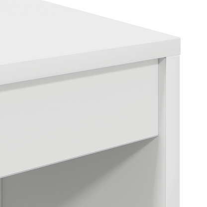 vidaXL Schreibtisch mit Schubladen 2 pcs Weiß