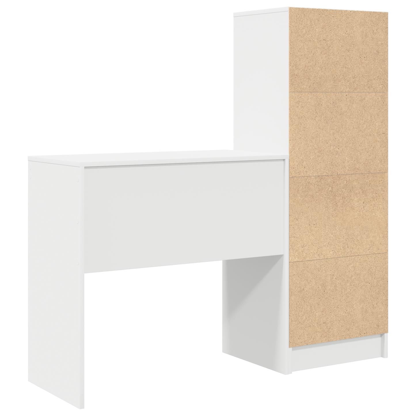 vidaXL Schreibtisch mit Schubladen 2 pcs Weiß