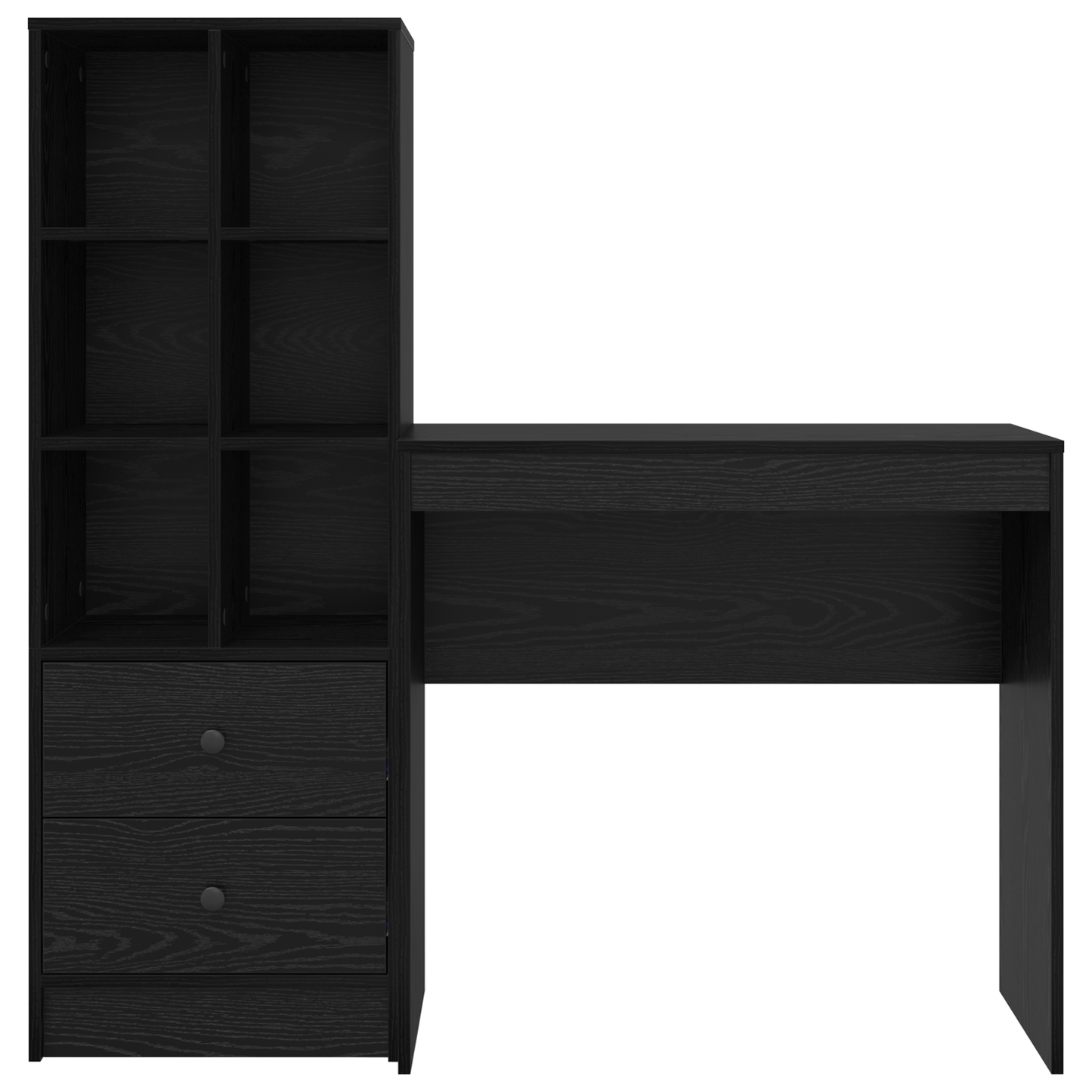 vidaXL Schreibtisch mit Schubladen 2 pcs Schwarz Eichen-Optik
