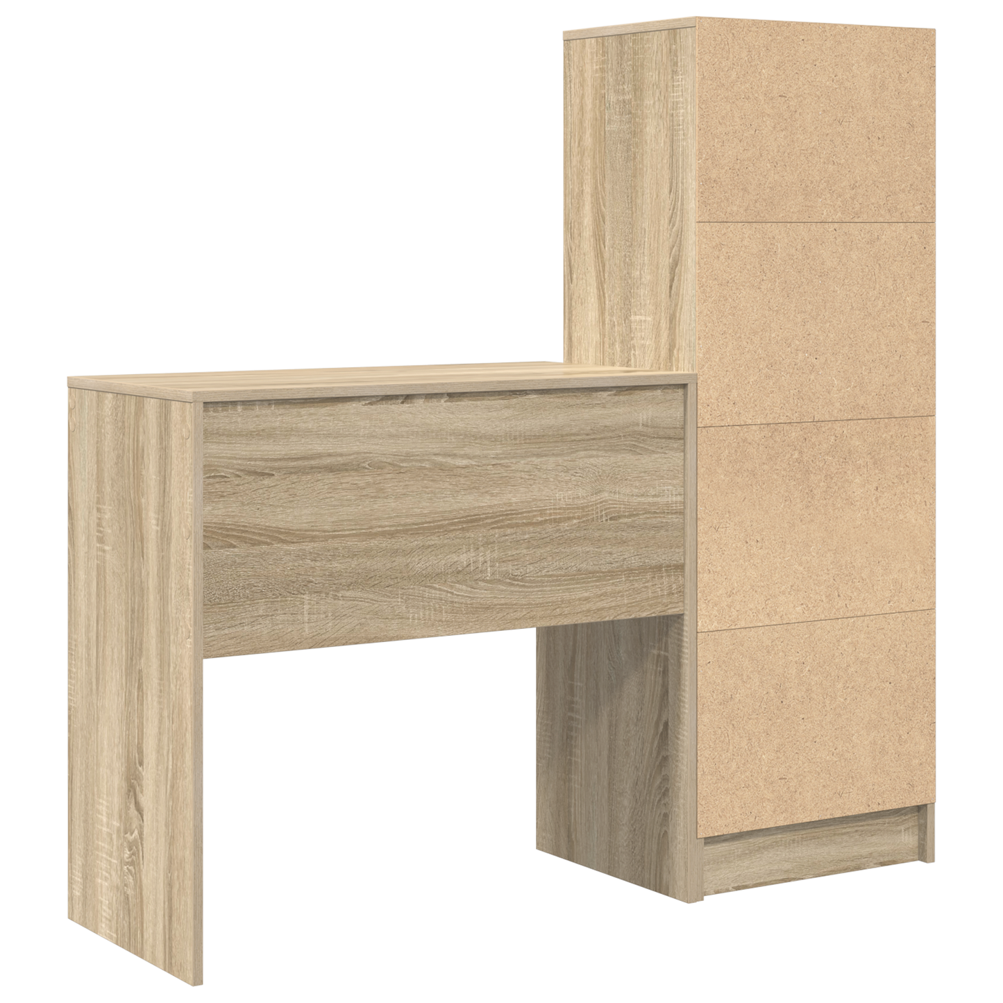 vidaXL Schreibtisch mit Schubladen 2 pcs Sonoma-Eiche