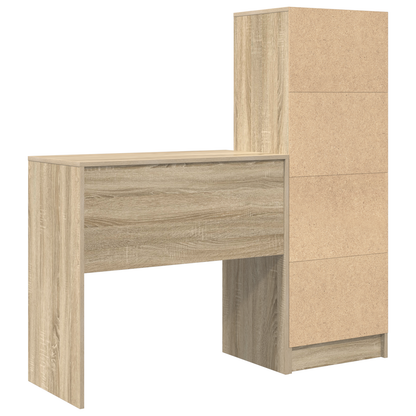 vidaXL Schreibtisch mit Schubladen 2 pcs Sonoma-Eiche