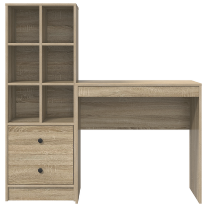 vidaXL Schreibtisch mit Schubladen 2 pcs Sonoma-Eiche