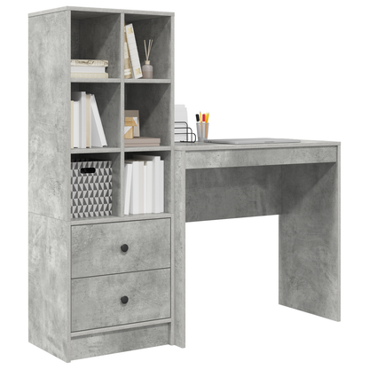 vidaXL Bureaux avec tiroirs 2 pcs Gris béton