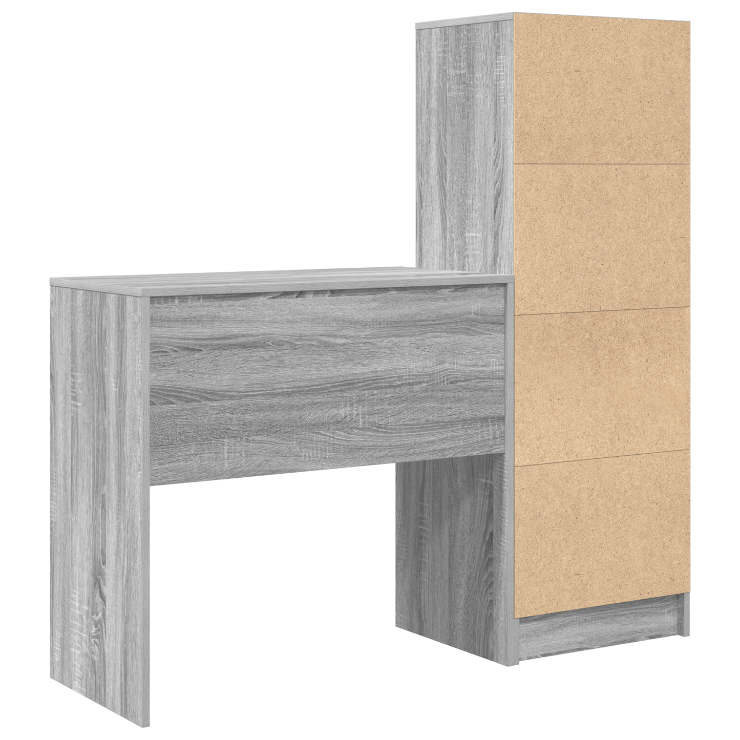 vidaXL Schreibtisch mit Schubladen 2 pcs Graues Sonoma