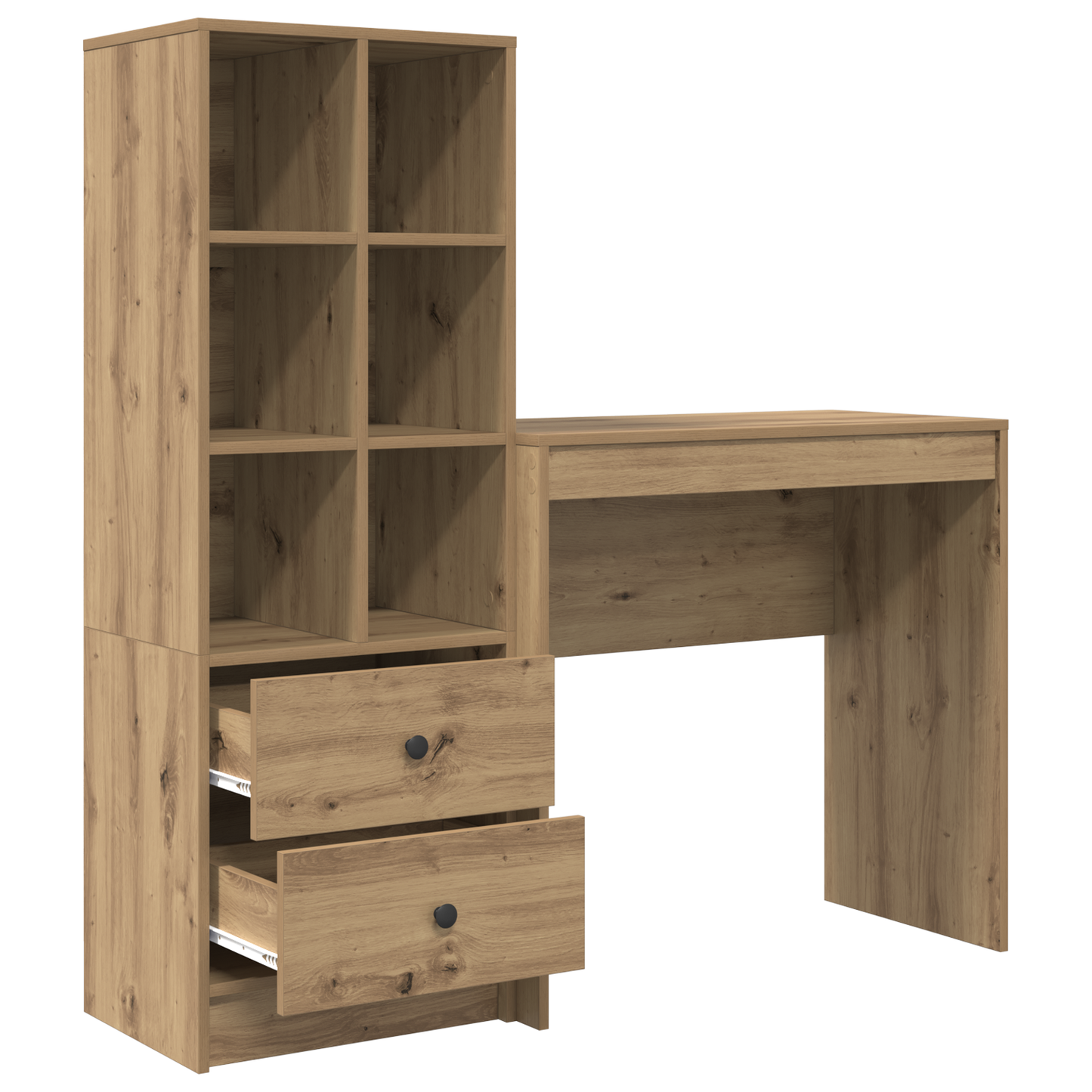 vidaXL Schreibtisch mit Schubladen 2 pcs Artisan-Eiche