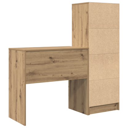 vidaXL Schreibtisch mit Schubladen 2 pcs Artisan-Eiche
