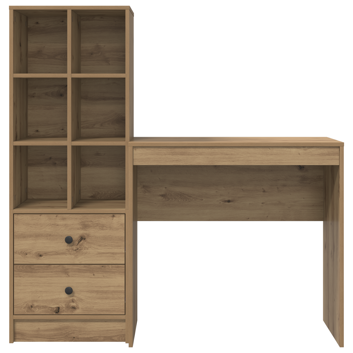vidaXL Schreibtisch mit Schubladen 2 pcs Artisan-Eiche