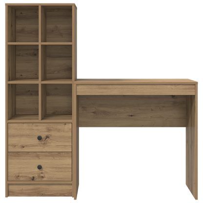vidaXL Schreibtisch mit Schubladen 2 pcs Artisan-Eiche