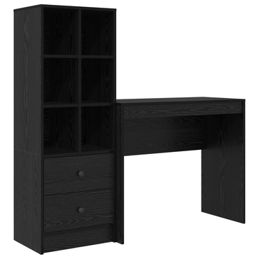vidaXL Schreibtisch mit Schubladen 2 pcs Schwarz Eichen-Optik
