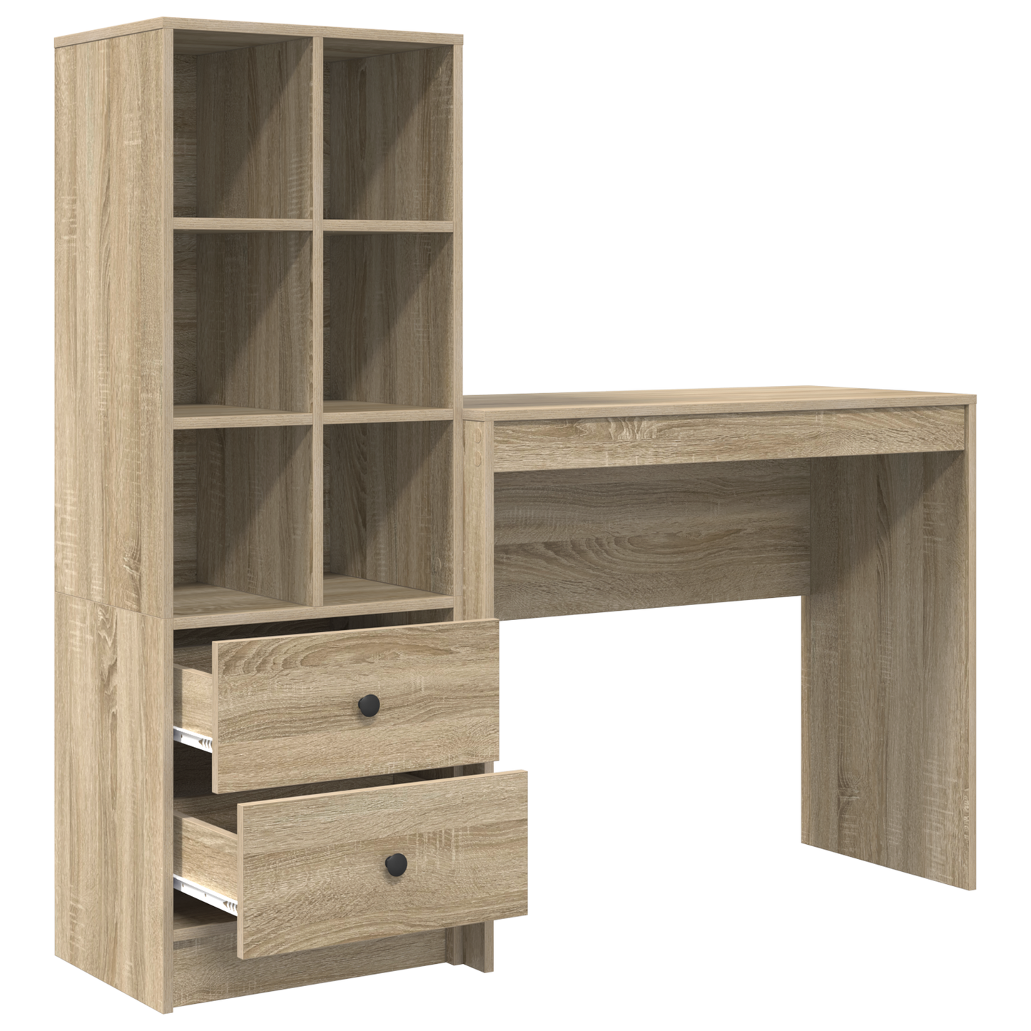 vidaXL Schreibtisch mit Schubladen 2 pcs Sonoma-Eiche