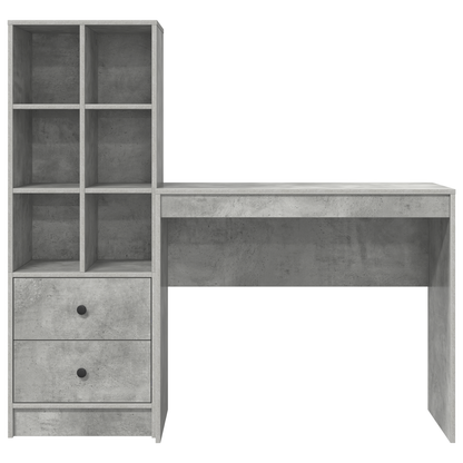 vidaXL Bureaux avec tiroirs 2 pcs Gris béton