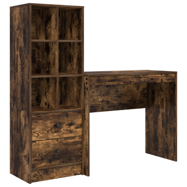 vidaXL Bureau avec tiroirs 2 pcs Chêne fumé