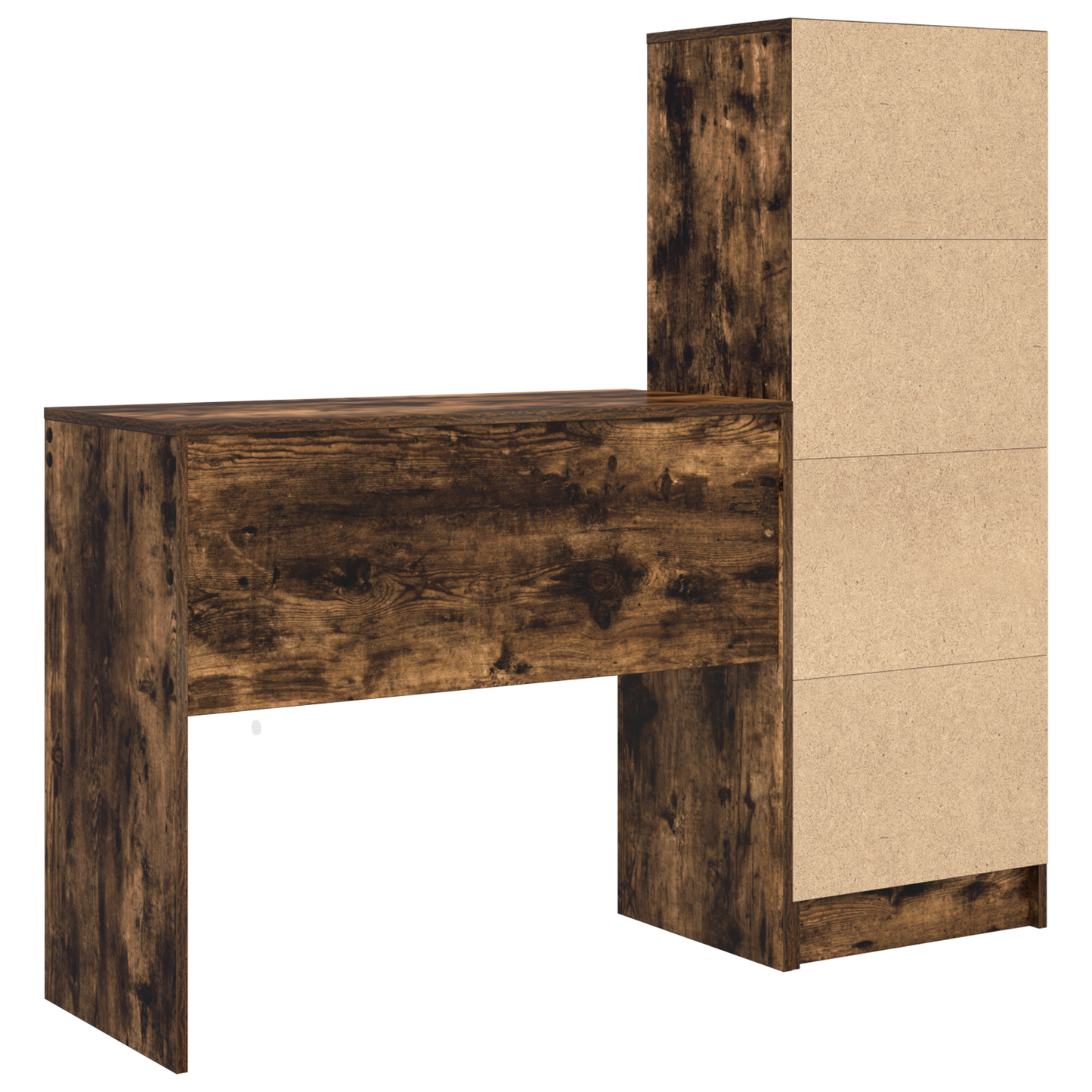 vidaXL Bureau avec tiroirs 2 pcs Chêne fumé