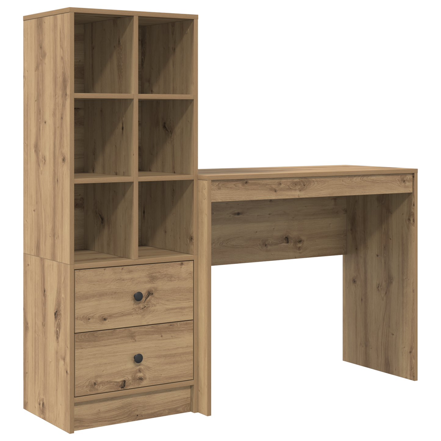 vidaXL Schreibtisch mit Schubladen 2 pcs Artisan-Eiche