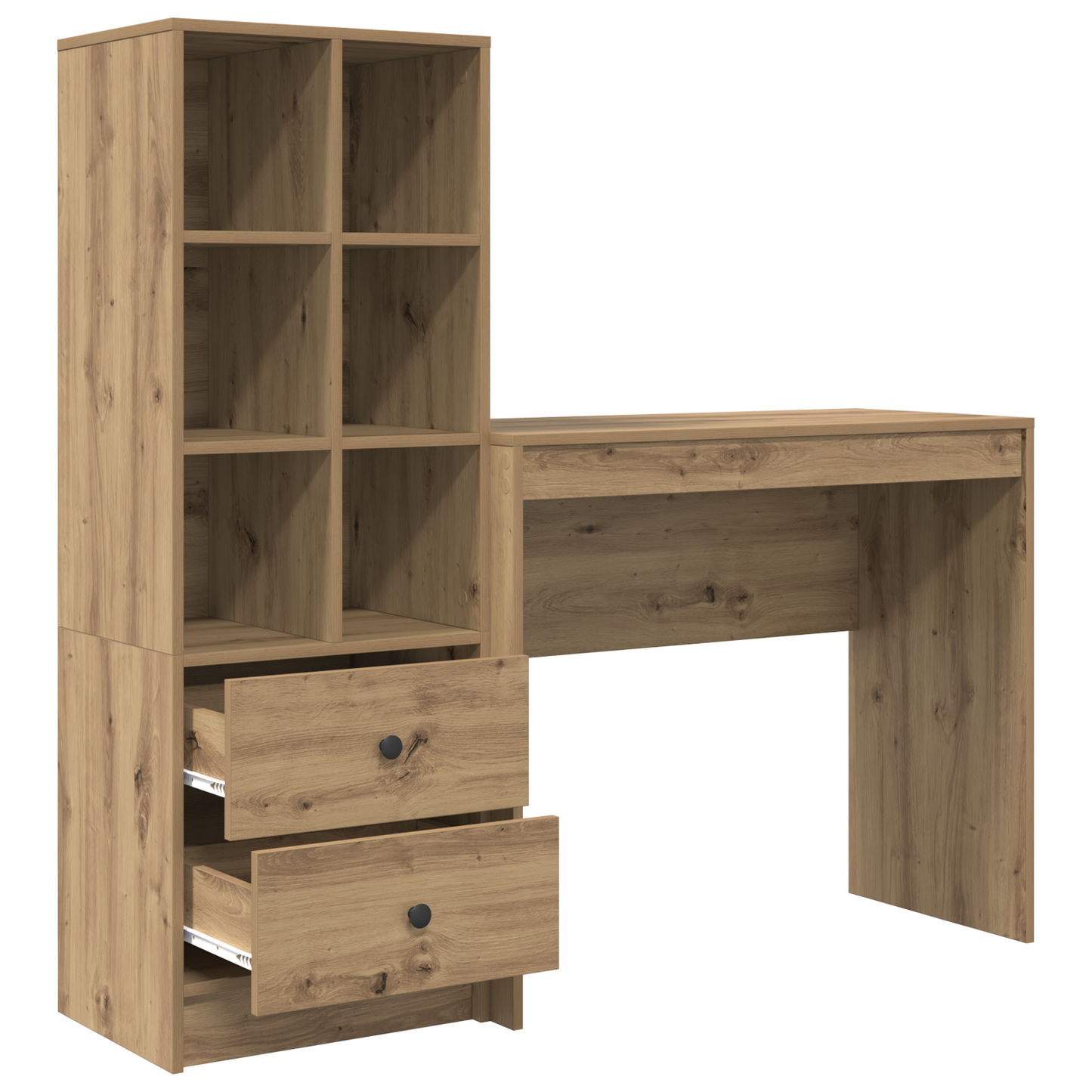 vidaXL Schreibtisch mit Schubladen 2 pcs Artisan-Eiche