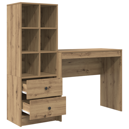 vidaXL Schreibtisch mit Schubladen 2 pcs Artisan-Eiche