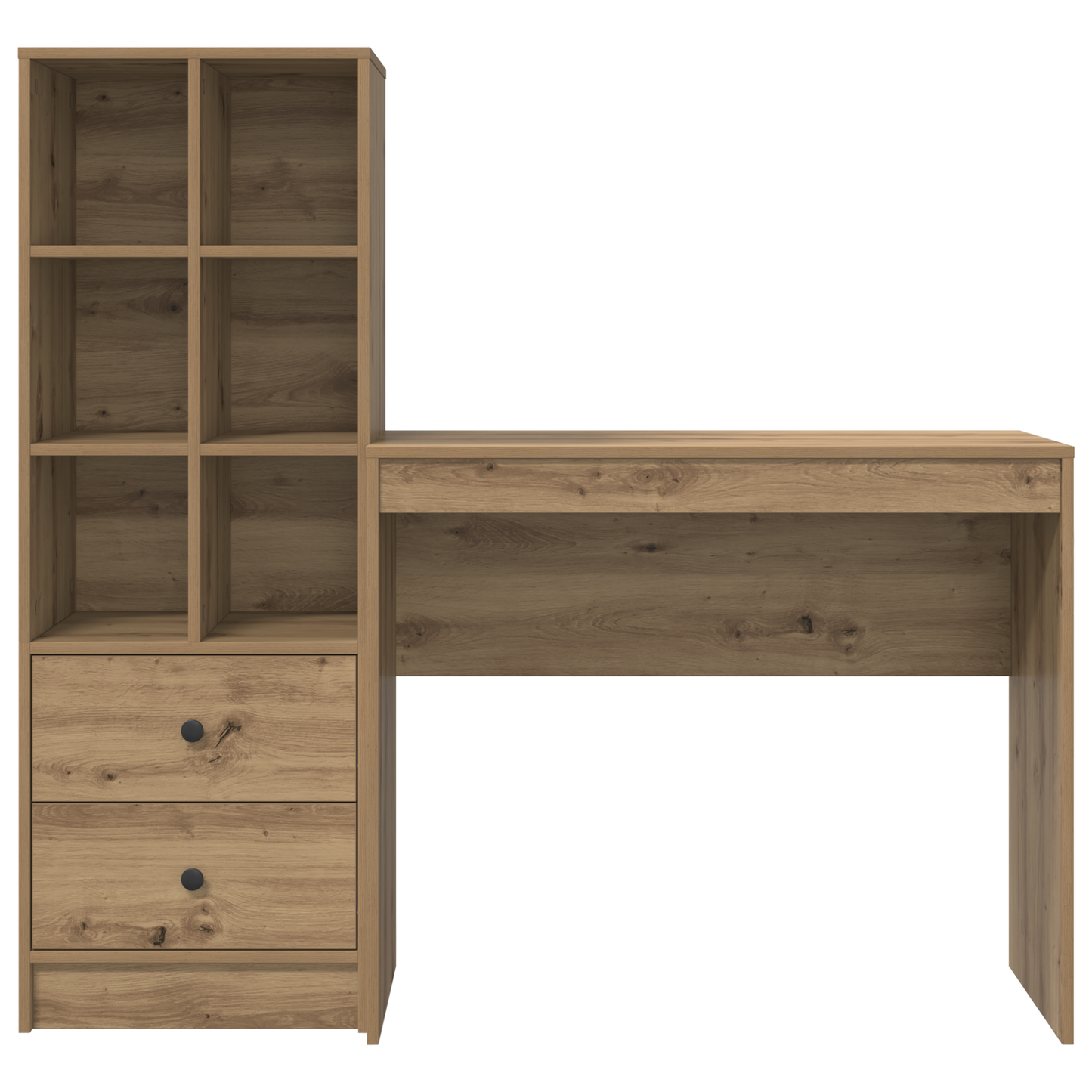 vidaXL Schreibtisch mit Schubladen 2 pcs Artisan-Eiche
