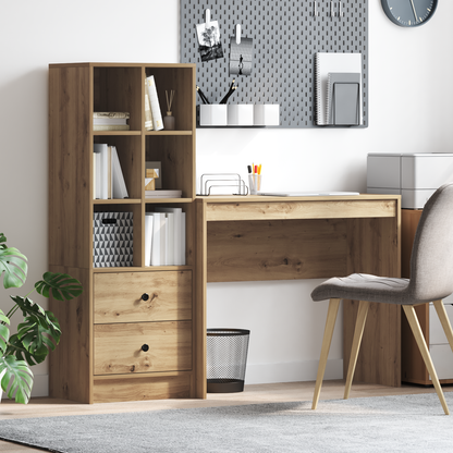 vidaXL Schreibtisch mit Schubladen 2 pcs Artisan-Eiche