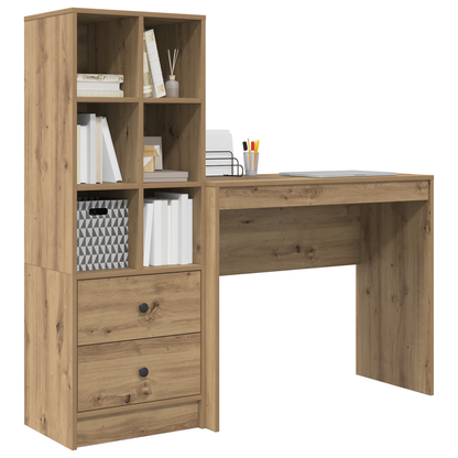 vidaXL Schreibtisch mit Schubladen 2 pcs Artisan-Eiche