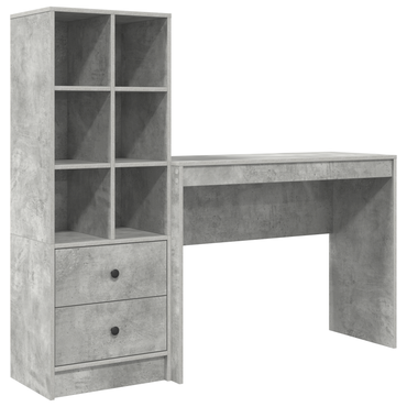 vidaXL Bureaux avec tiroirs 2 pcs Gris béton