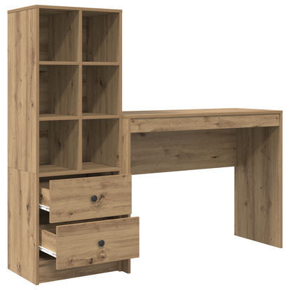 vidaXL Schreibtisch mit Schubladen 2 pcs Artisan-Eiche