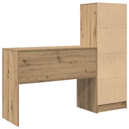vidaXL Schreibtisch mit Schubladen 2 pcs Artisan-Eiche