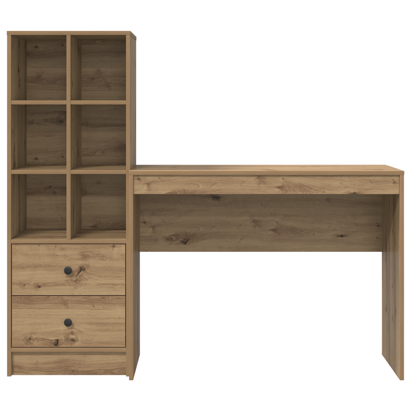 vidaXL Schreibtisch mit Schubladen 2 pcs Artisan-Eiche