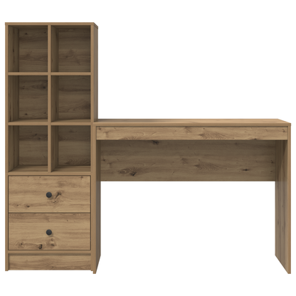 vidaXL Schreibtisch mit Schubladen 2 pcs Artisan-Eiche