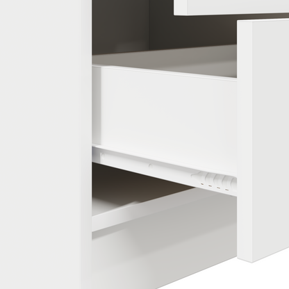 vidaXL Bureaux avec tiroirs 2 pcs Blanc