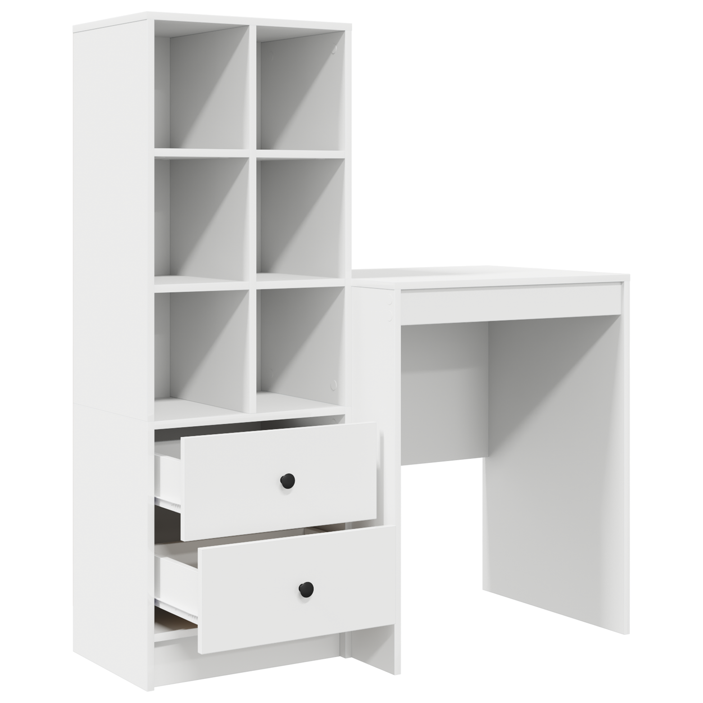 vidaXL Bureaux avec tiroirs 2 pcs Blanc