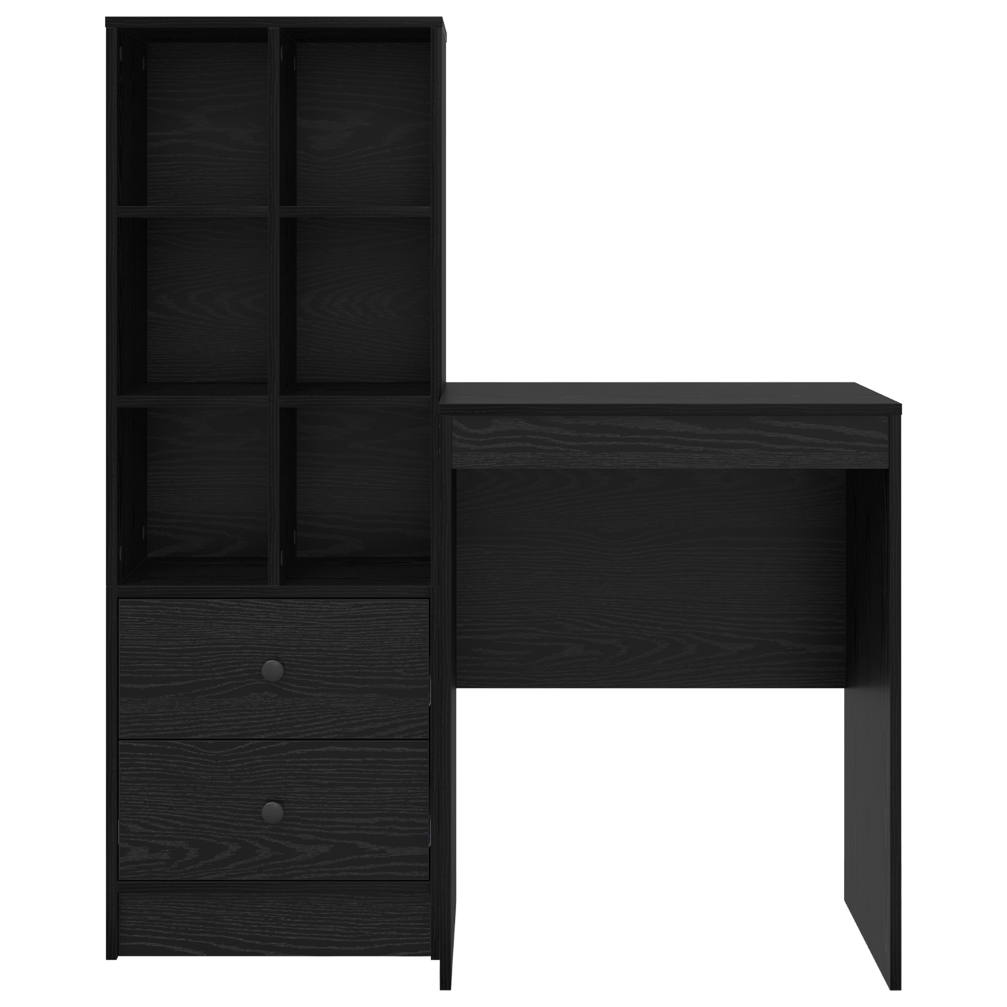 vidaXL Schreibtisch mit Schubladen 2 pcs Schwarz Eichen-Optik