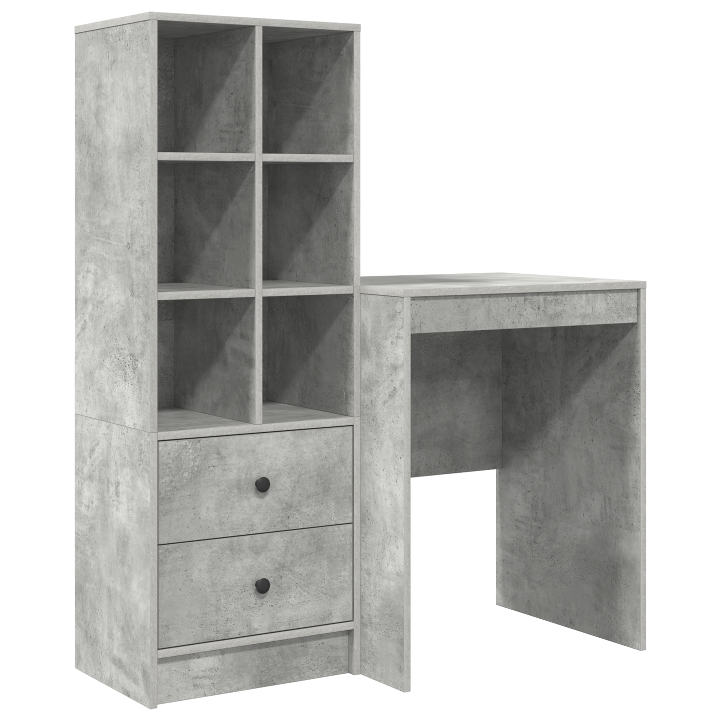 vidaXL Bureaux avec tiroirs 2 pcs Gris béton