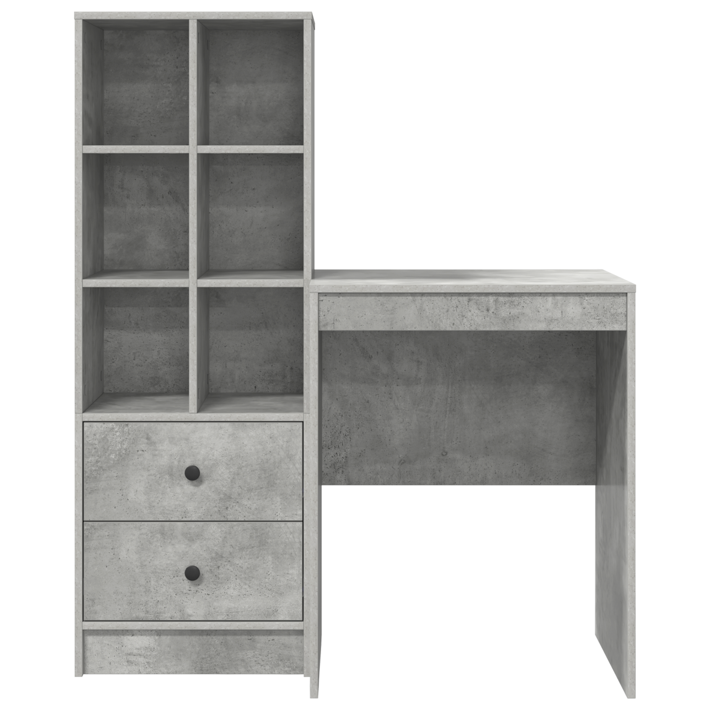 vidaXL Bureaux avec tiroirs 2 pcs Gris béton