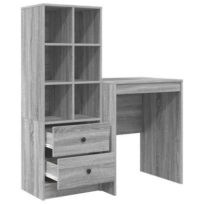 vidaXL Bureaux avec tiroirs 2 pcs Chêne sonoma gris