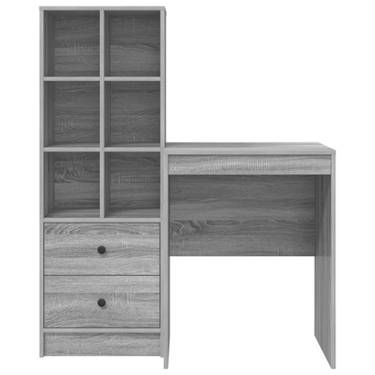 vidaXL Bureaux avec tiroirs 2 pcs Chêne sonoma gris