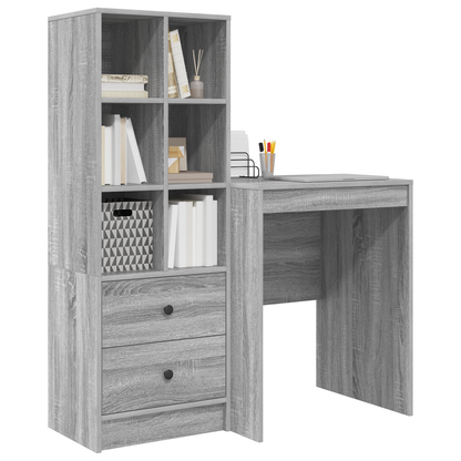 vidaXL Bureaux avec tiroirs 2 pcs Chêne sonoma gris