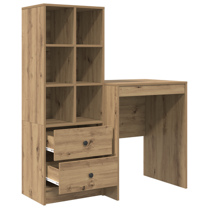 vidaXL Schreibtisch mit Schubladen 2 pcs Artisan-Eiche