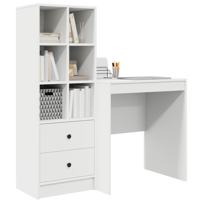 vidaXL Bureaux avec tiroirs 2 pcs Blanc