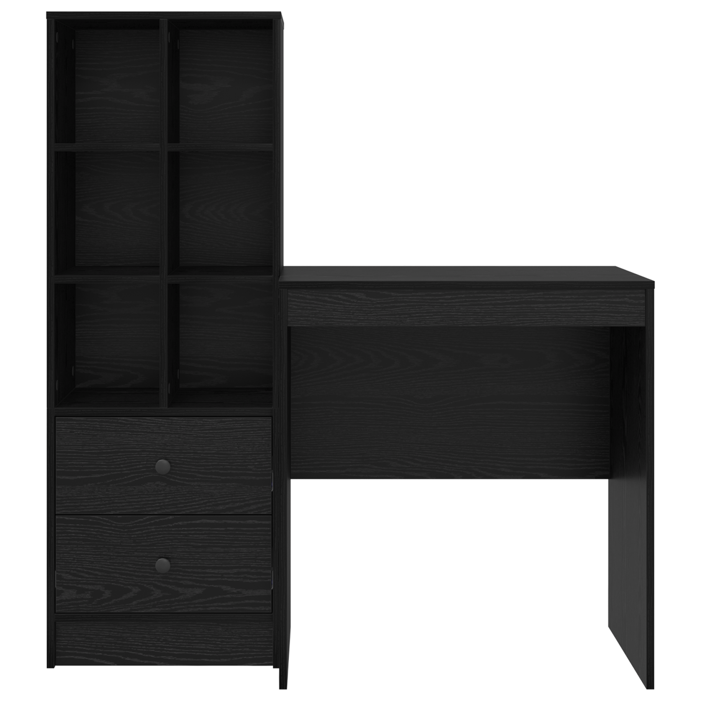 vidaXL Schreibtisch mit Schubladen 2 pcs Schwarz Eichen-Optik