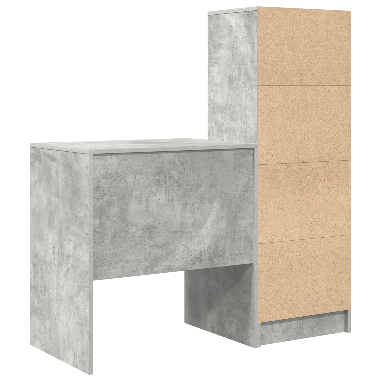 vidaXL Bureaux avec tiroirs 2 pcs Gris béton